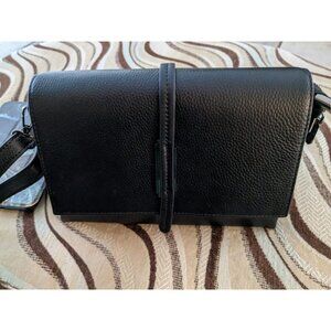 Women Genuine Leather Shoulder Bags Crossbody Purses for Lady Handbag - Black